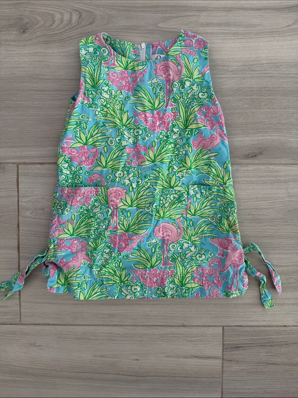 Lilly Pulitzer Flamingo Pelican Shift Dress Pink Green Blue Size 4T